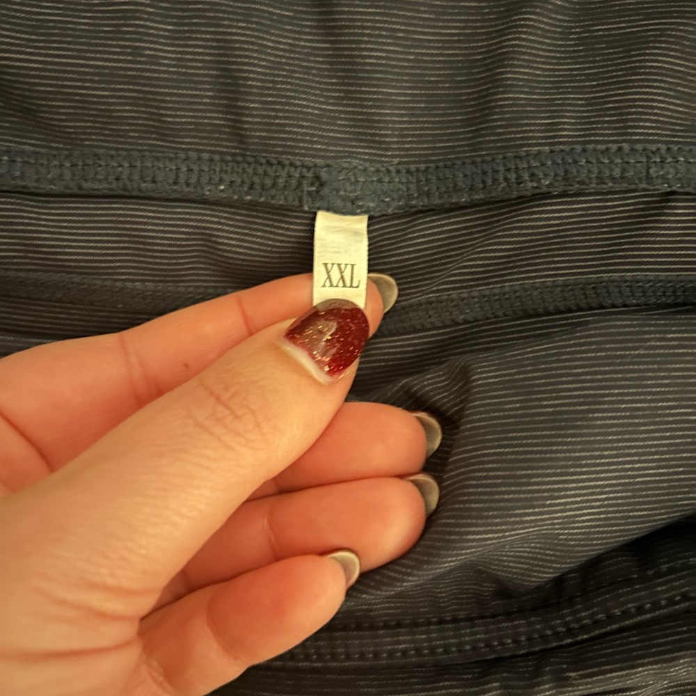 Oalka leggings size XXL blue with very fine pin stripes